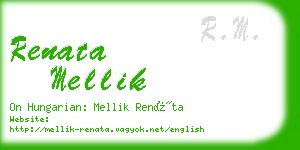 renata mellik business card